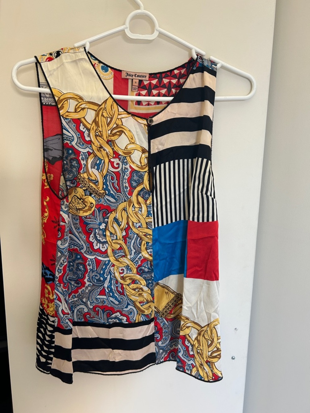 Juicy Couture Multicolor Chain Print Sleeveless Camisole